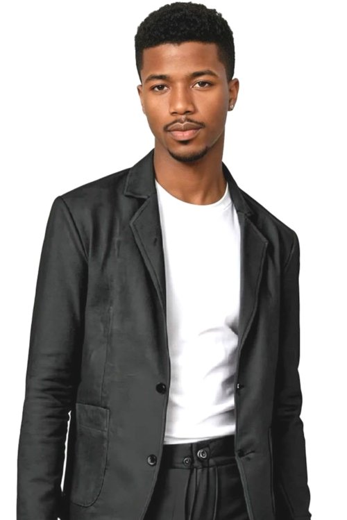 Herrenjacket Wildleder Optik - Velour – Bild 8