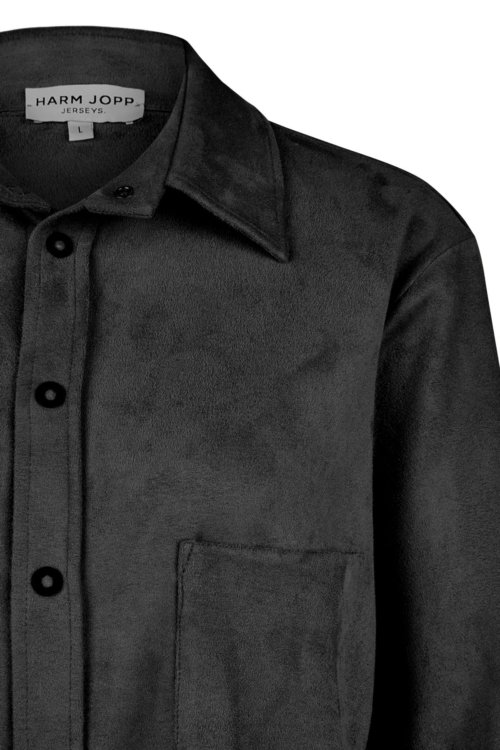 Herrenhemd Wildleder Optik - Velour – Bild 6