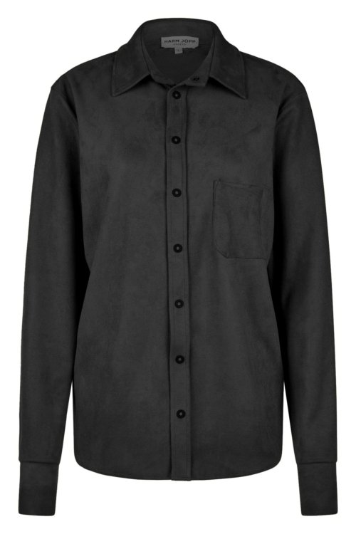 Herrenhemd Wildleder Optik - Velour