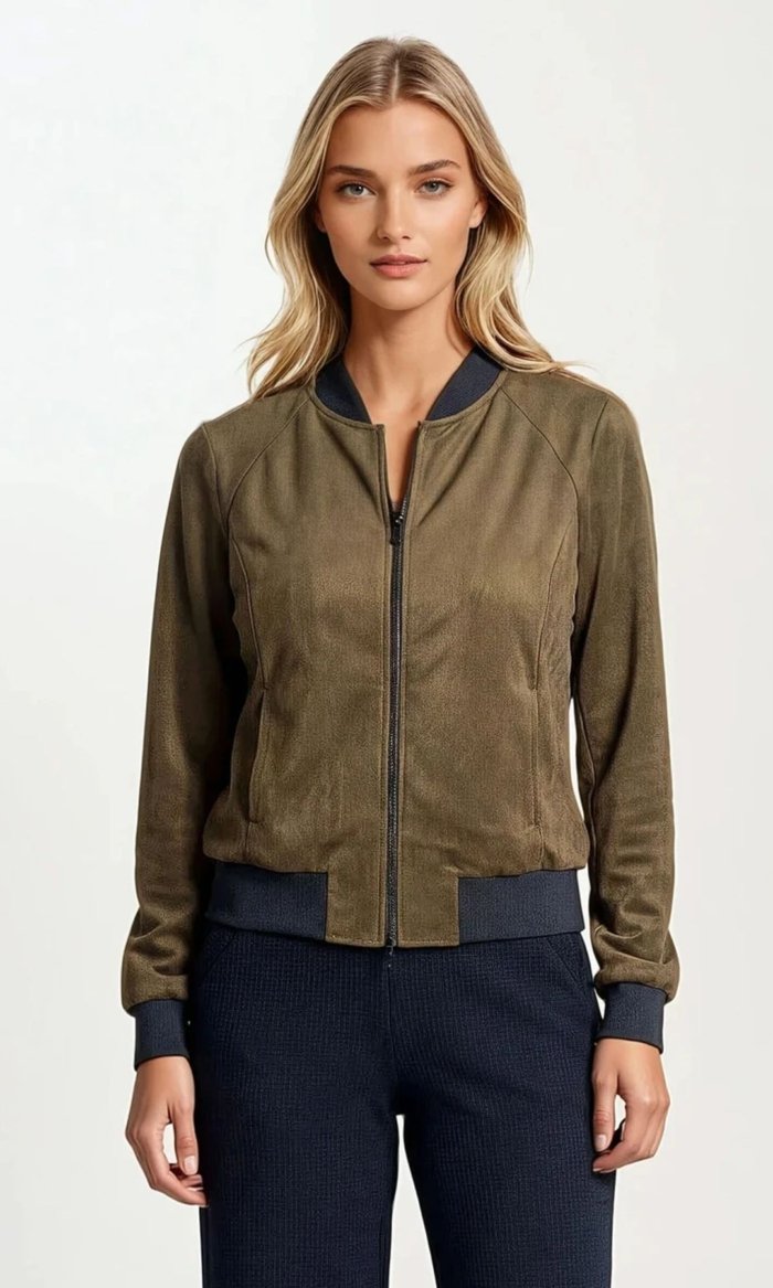 Velour Blouson - new oliv