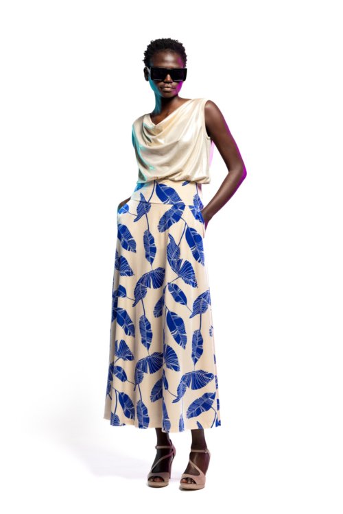 JETZT % - blue leaves skirt – Bild 3