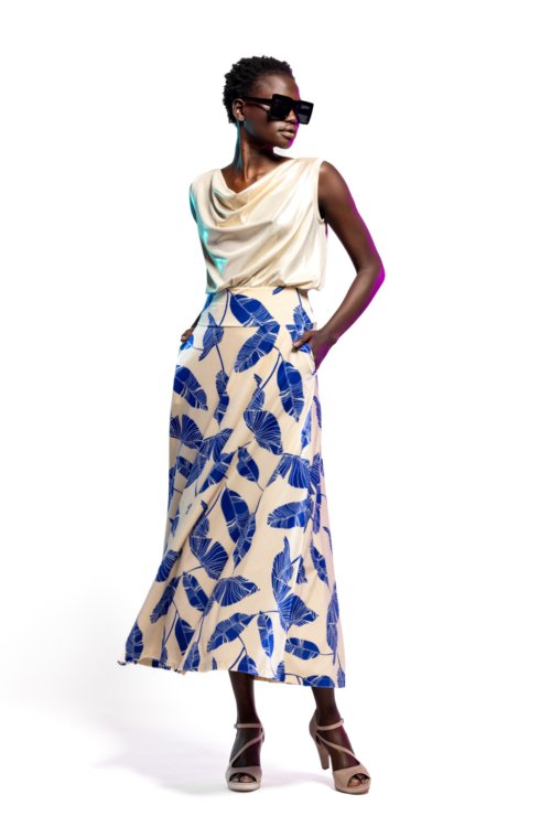 JETZT % - blue leaves skirt – Bild 2