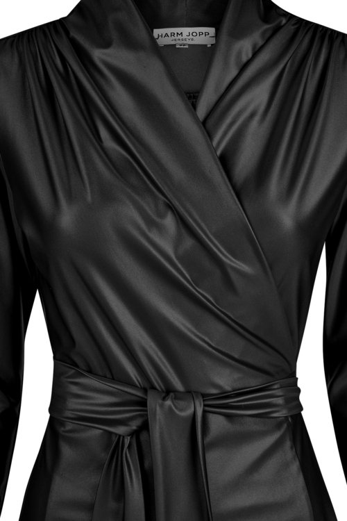 wickelbluse black shiny – Bild 2