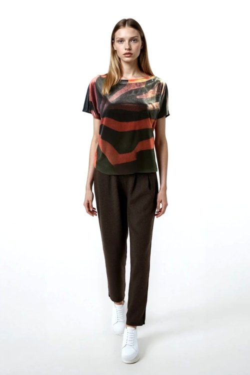 Cosy Shirt - earthcolour print
