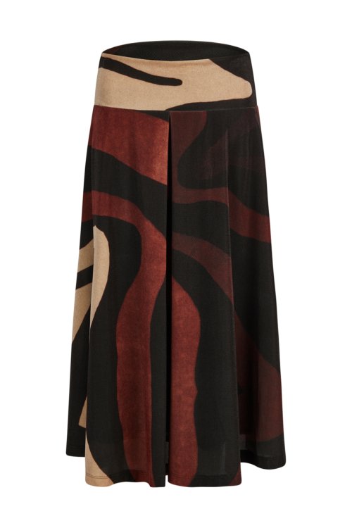 nature print midi skirt