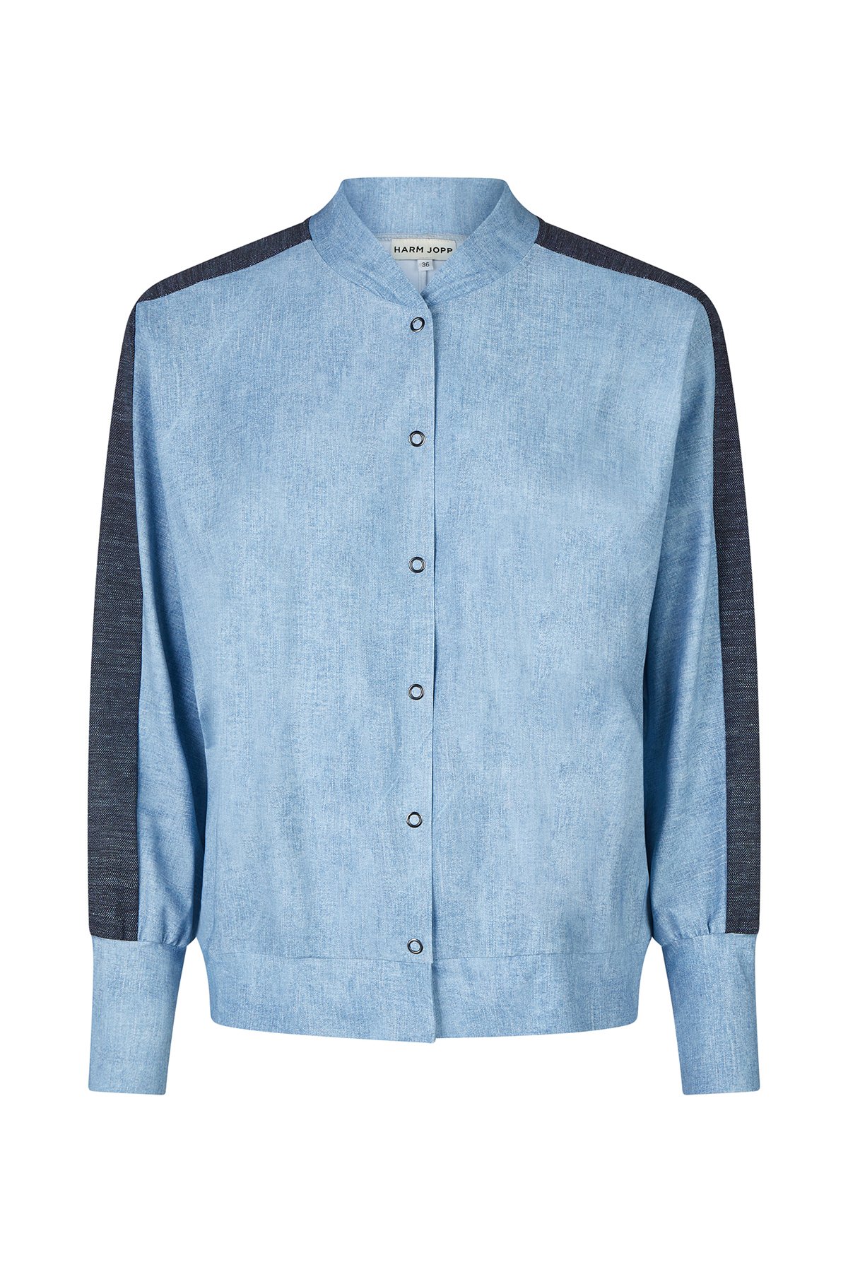 Coole Blouson Bluse - denim look – Bild 4