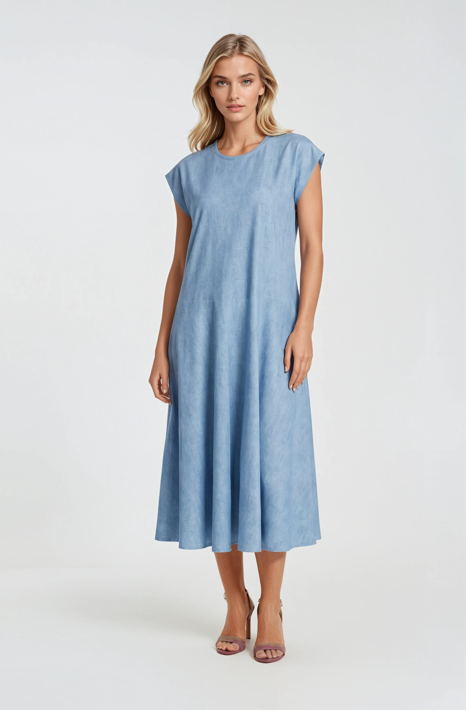 cool wide hanging denim dress