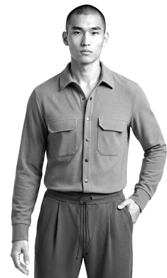 mens OVERSHIRT in cool tec corduroy fabric