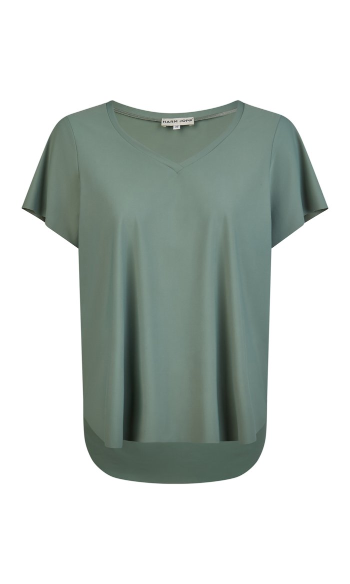 the simple one V neck - green salbei