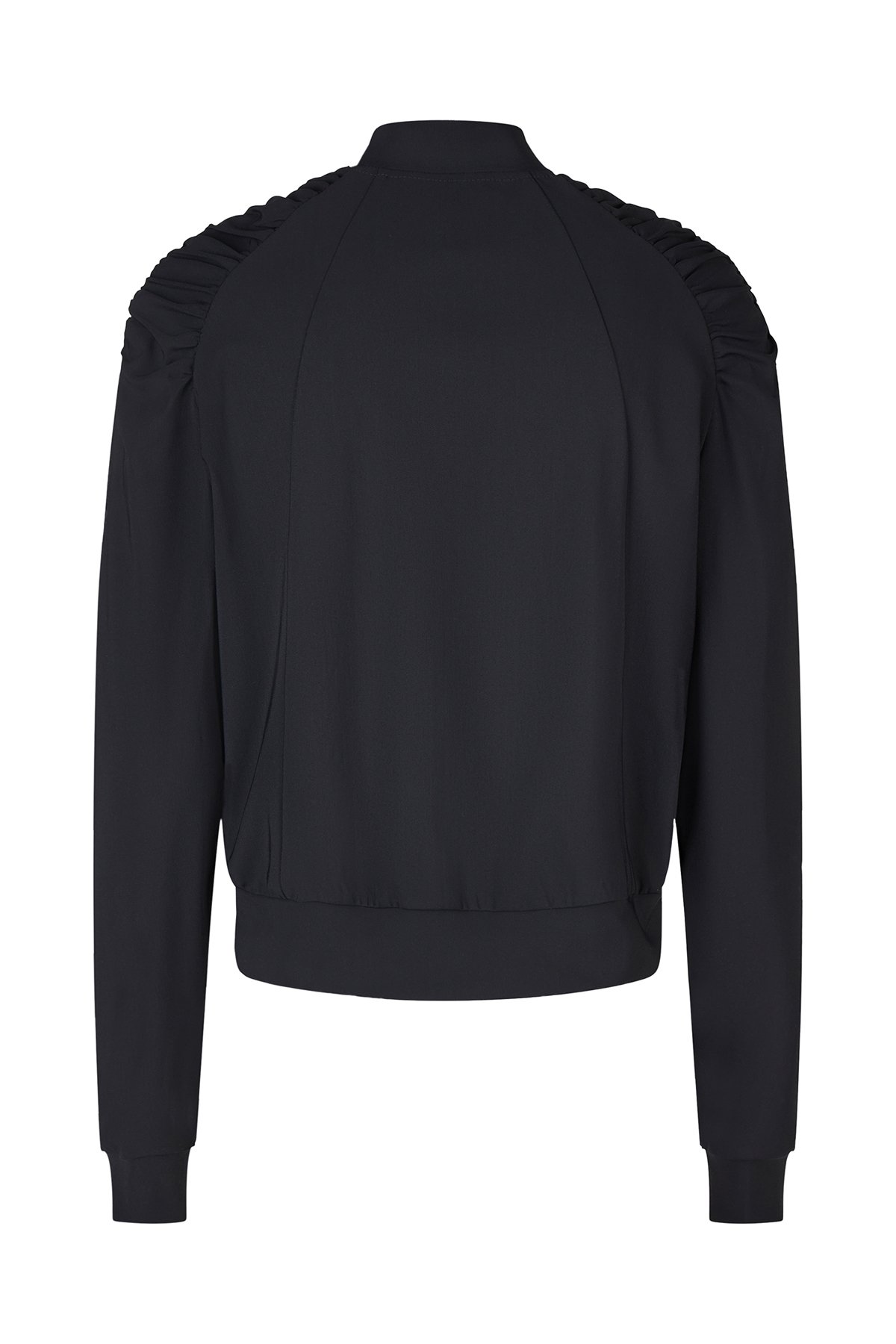 Blouson Jacke mit Schulter-Raffung in Black – Bild 3