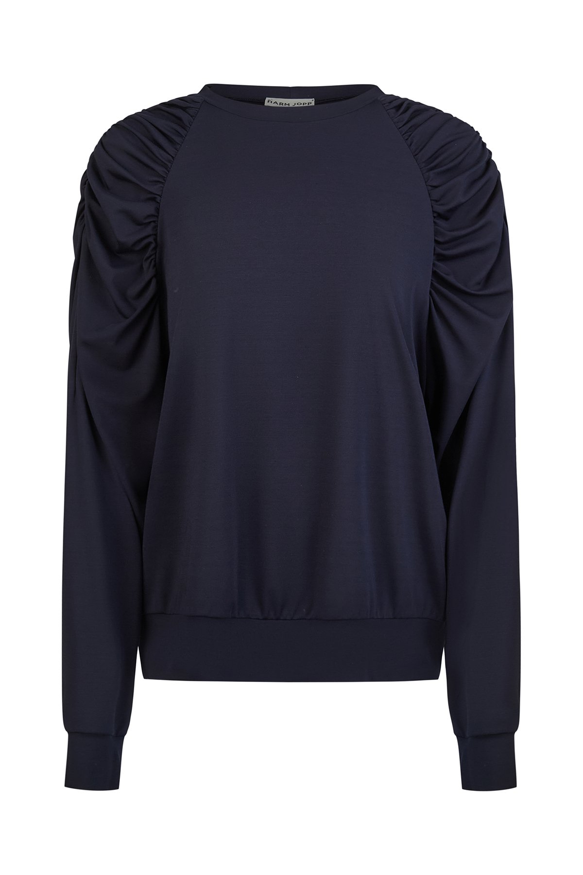 Damen Pullover Raffung Dunkelblau von Harm Jopp Jerseys