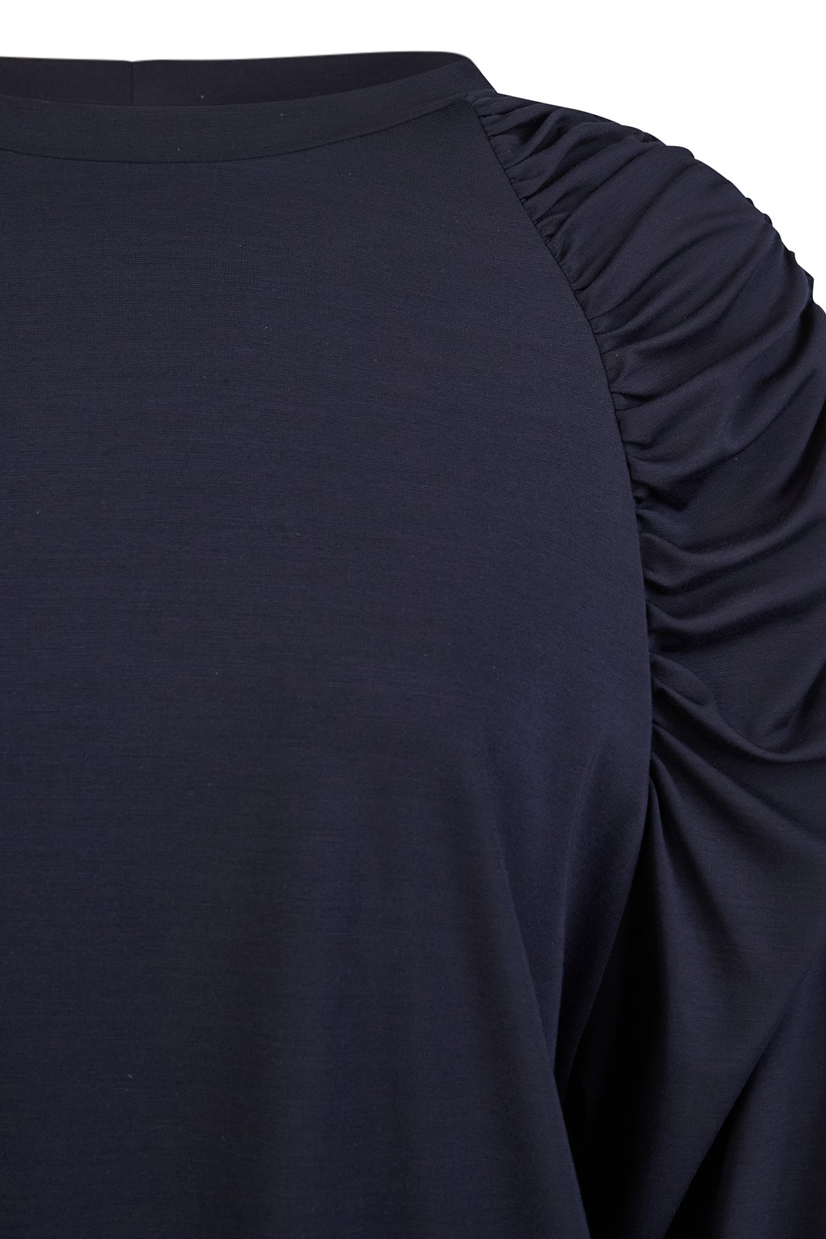 Pullover Giulia Dunkelblau von Harm Jopp Jerseys — Stoffdetail, 65% Polyamid, 30% Viskose, 5% Elasthan