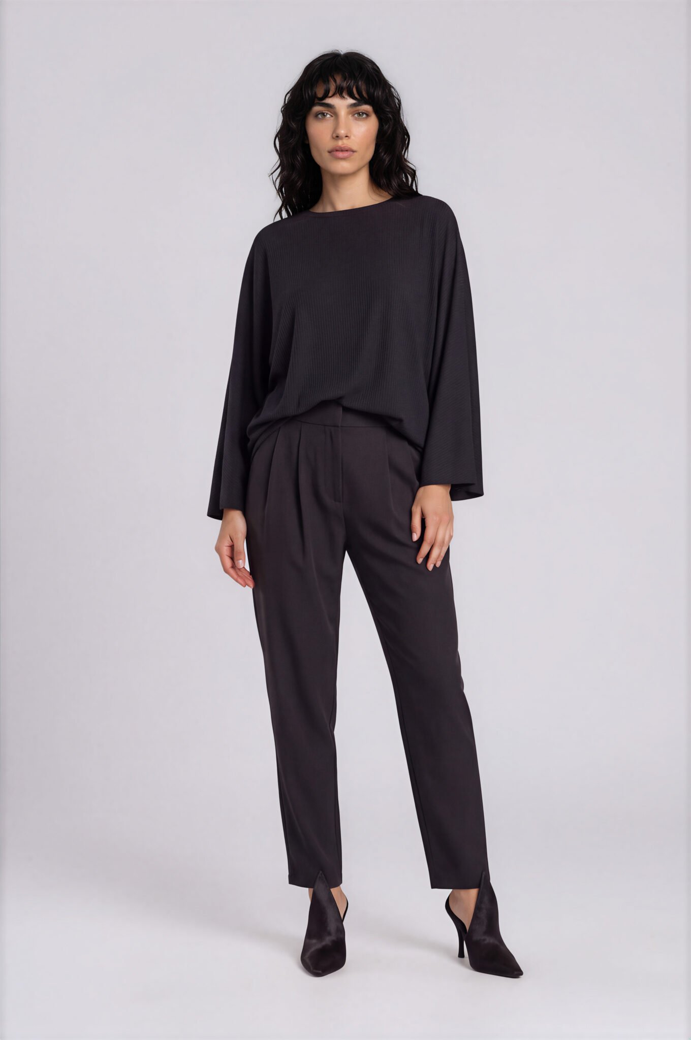 Damen Capebluse Schwarz