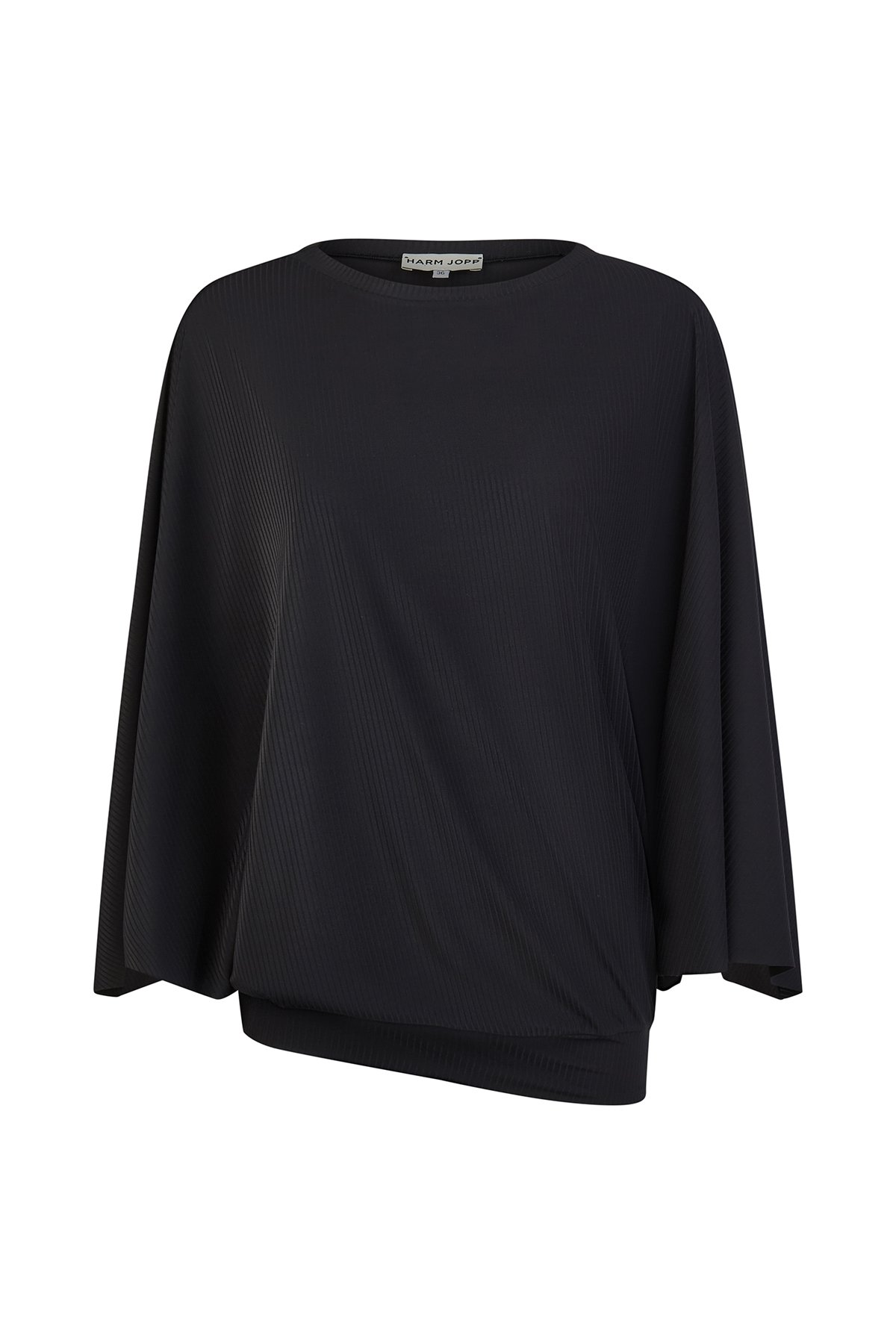 Bluse Softrip Schwarz von Harm Jopp Jerseys — Vorderansicht