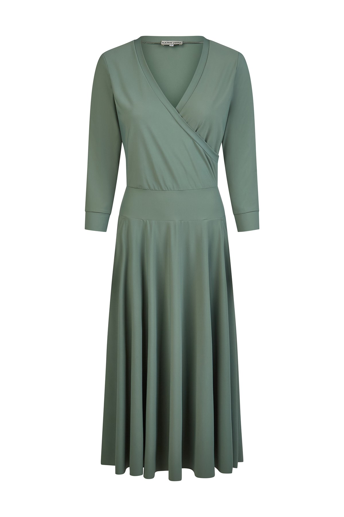 Damen Kleid Wickeloptik Salbei von Harm Jopp Jerseys