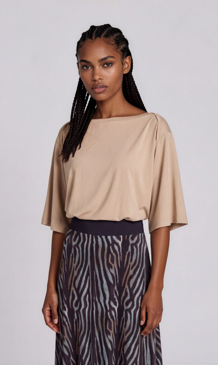 Damen Pullover Dreiviertelarm Creme