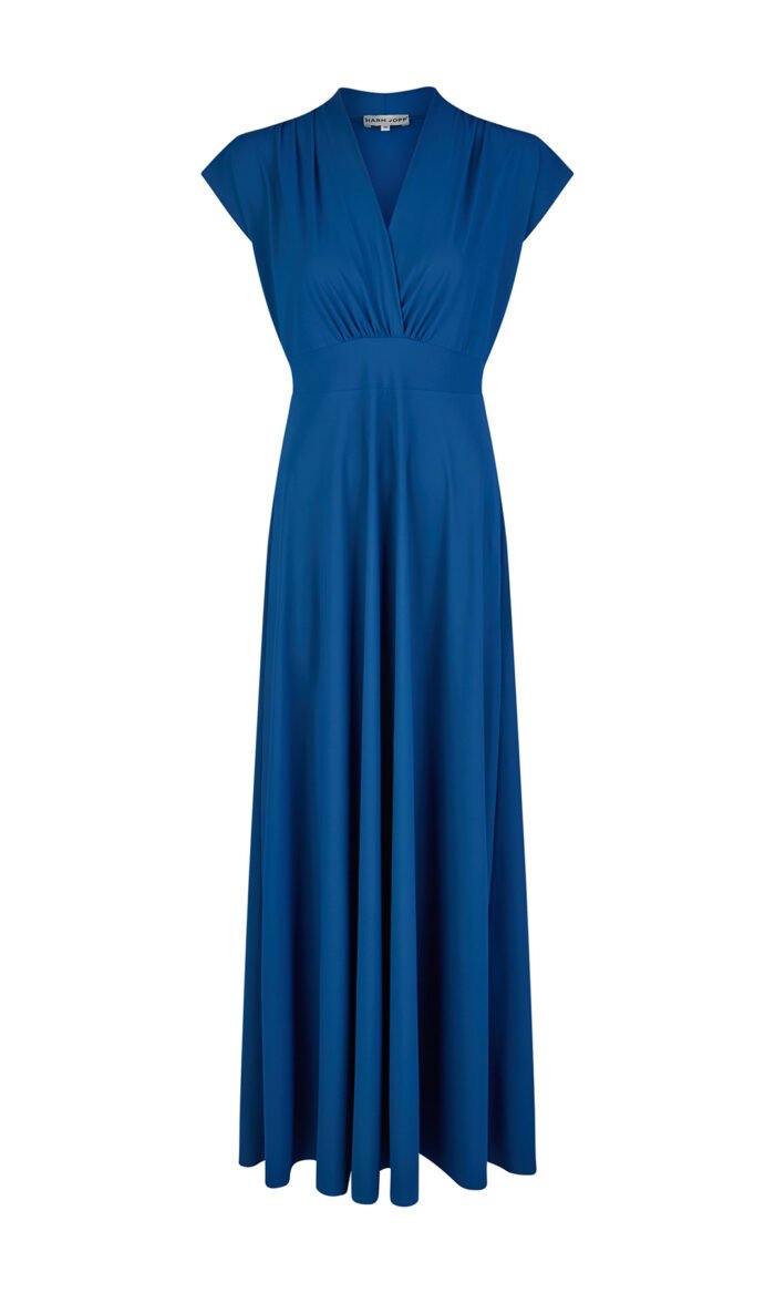 Kleid Pfauenblau von Harm Jopp Jerseys — Vorderansicht