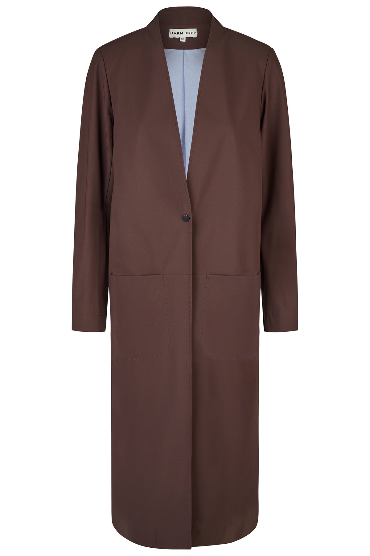 Damen Mantel Lang Espresso von Harm Jopp Jerseys
