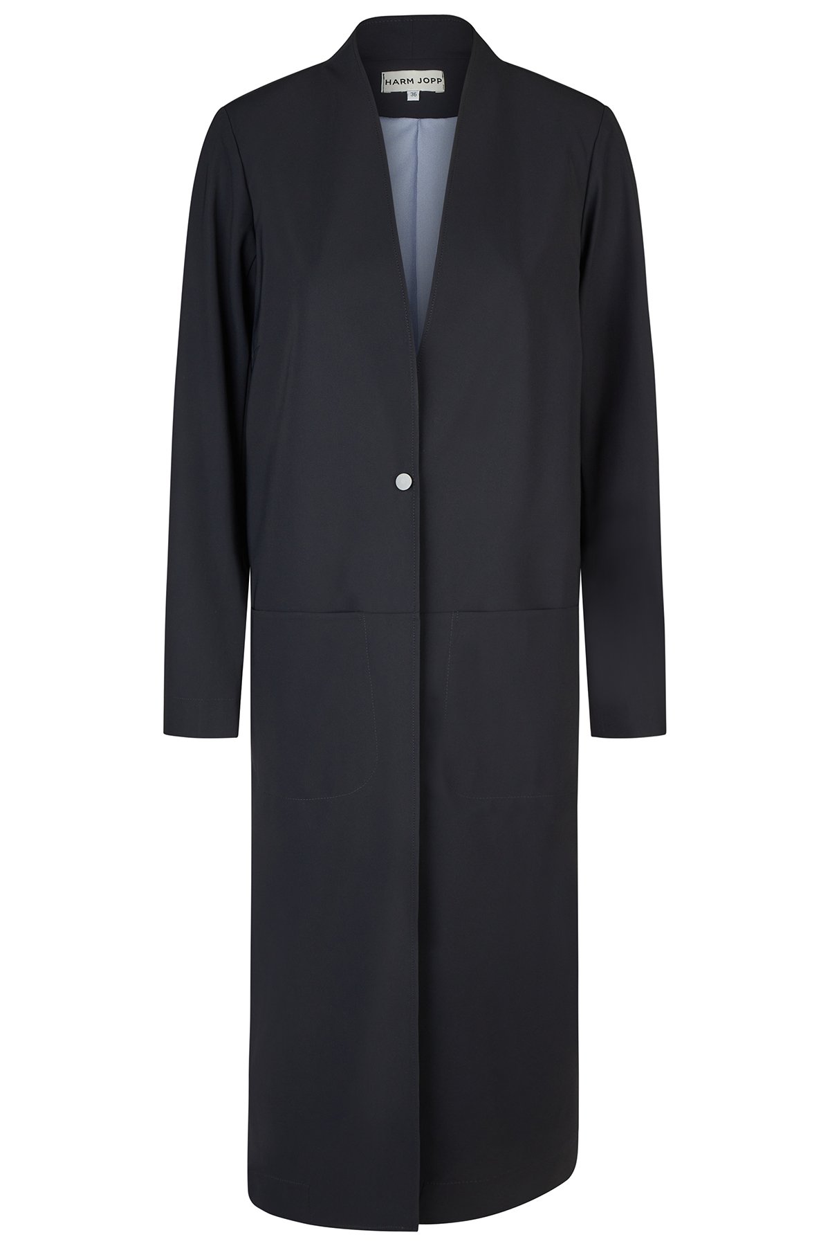 Damen Mantel Lang Schwarz von Harm Jopp Jerseys