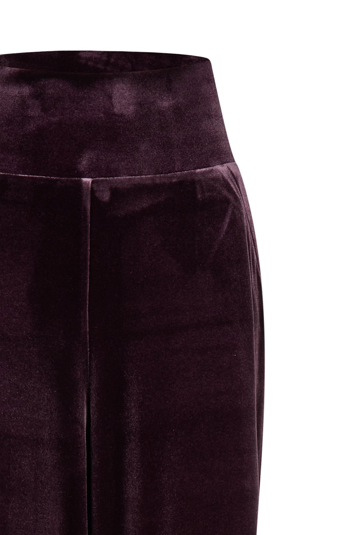 Hose Samt Lavendel von Harm Jopp Jerseys — Stoffdetail, 95% Polyester, 5% Elasthan