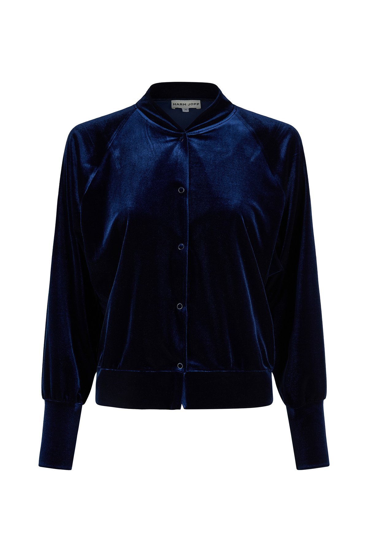 Blouson Samt Blau von Harm Jopp Jerseys — Vorderansicht