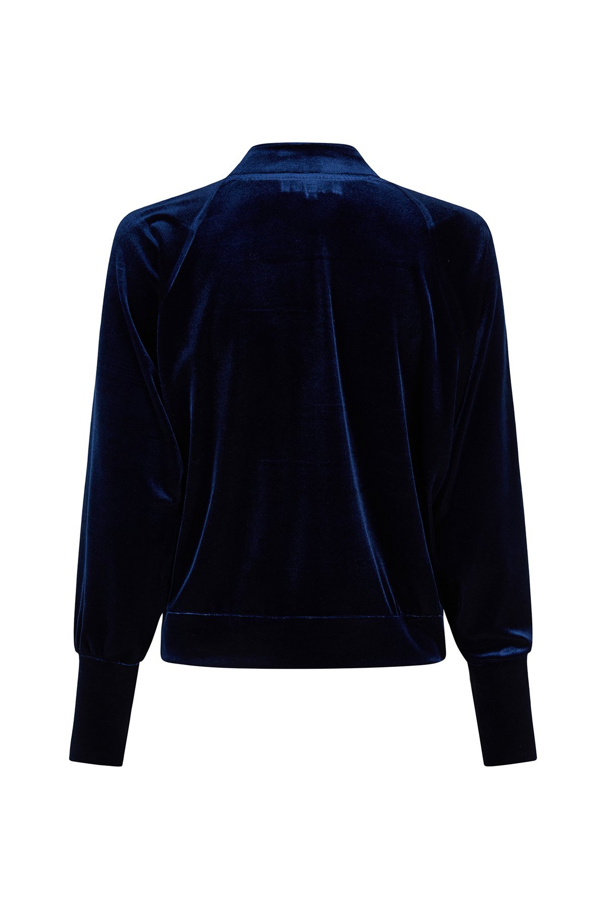 Blouson Samt Blau von Harm Jopp Jerseys — Seitenansicht