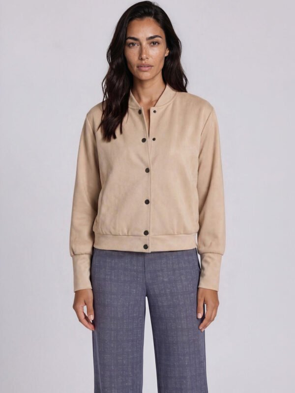 Damen Velourjacke Creme