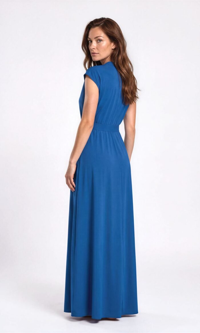 Damen Abendkleid Lang Petrol