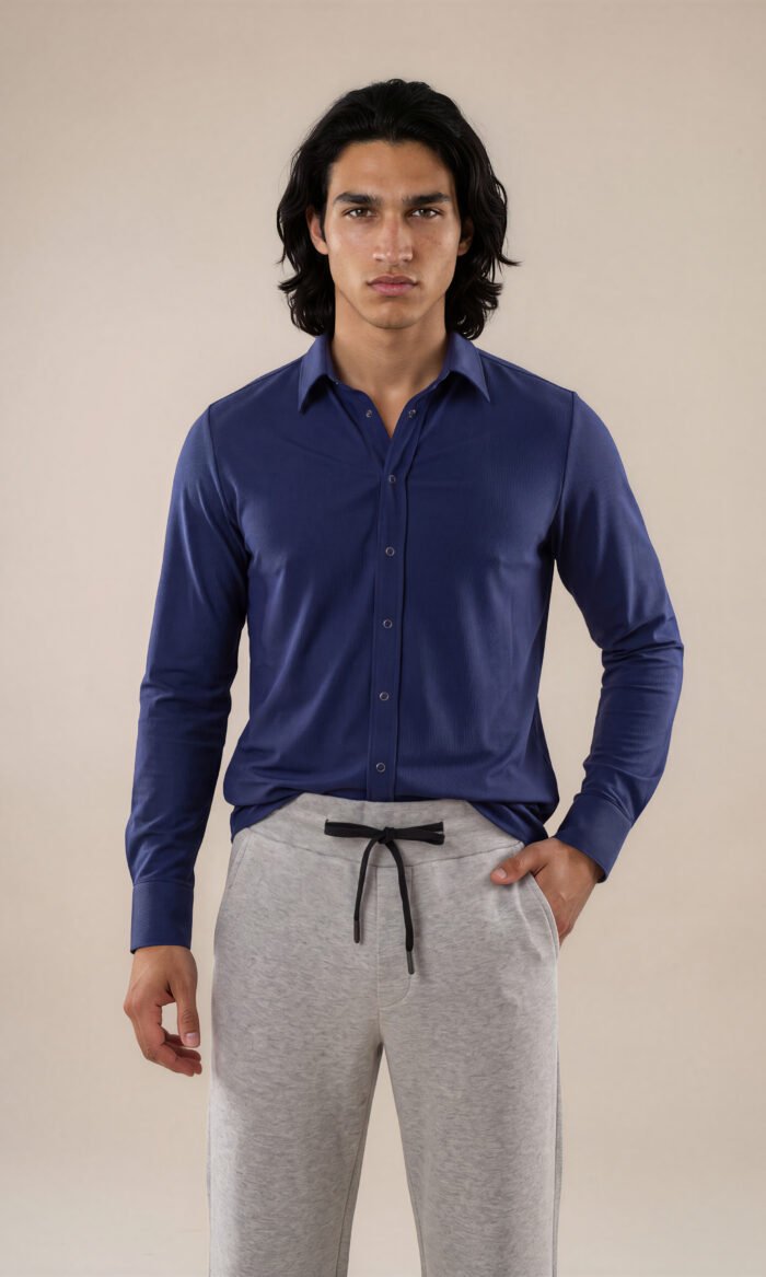 Herren Jerseyhemd Rip Dunkelblau