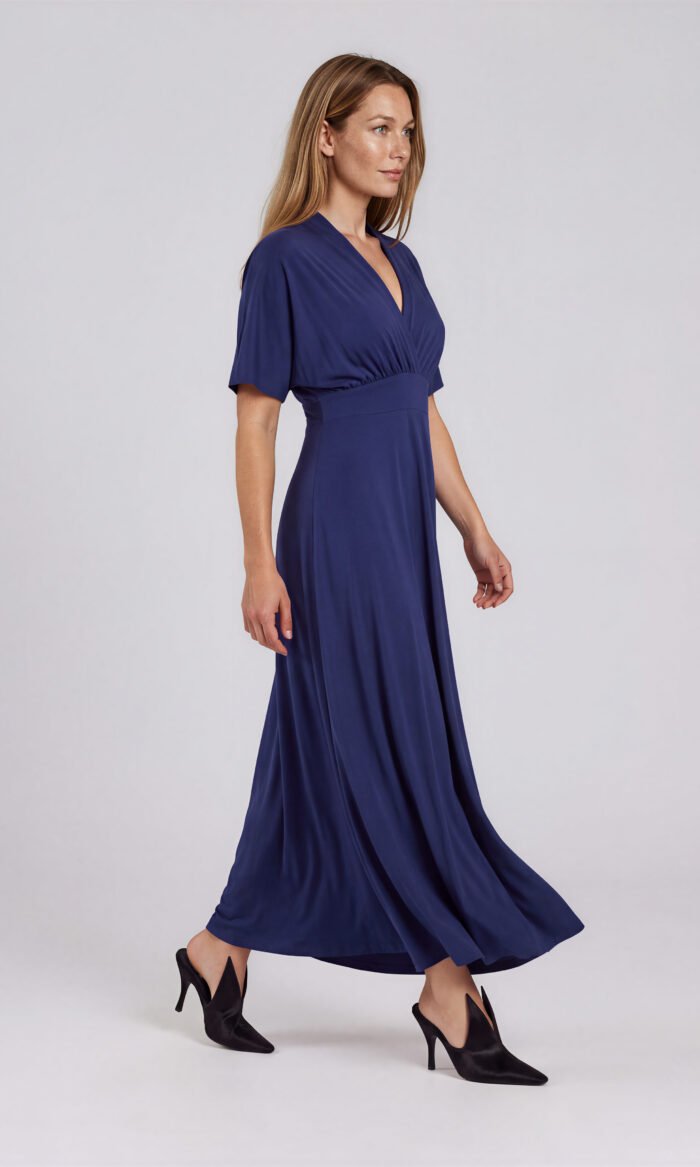 Damen Kleid Elegant Dunkelblau