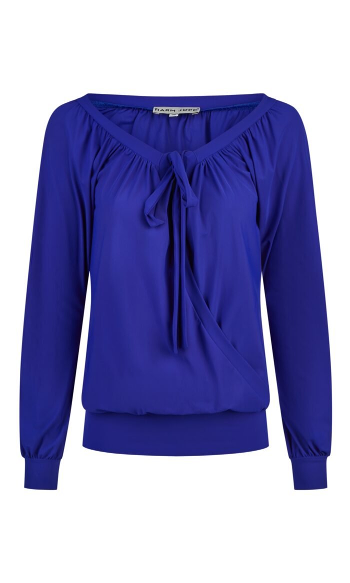 Damen Pullover mit Schleife Royalblau