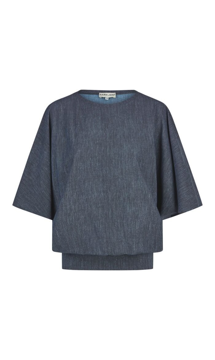 Bluse Fledermausärmel Jeansoptik von Harm Jopp Jerseys — Vorderansicht