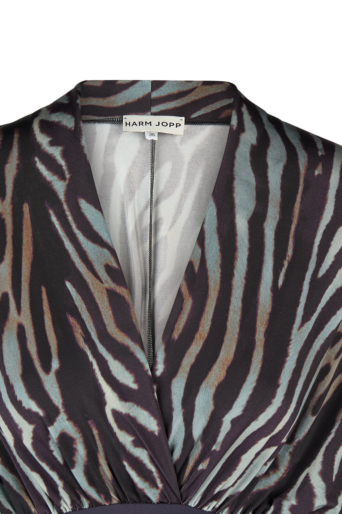 Kleid Zebra von Harm Jopp Jerseys — Stoffdetail, 95% Viskose, 5% Elasthan