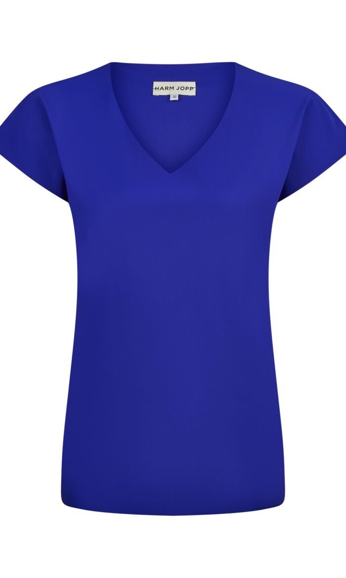 Top Kappenärmel Royalblau von Harm Jopp Jerseys — Vorderansicht