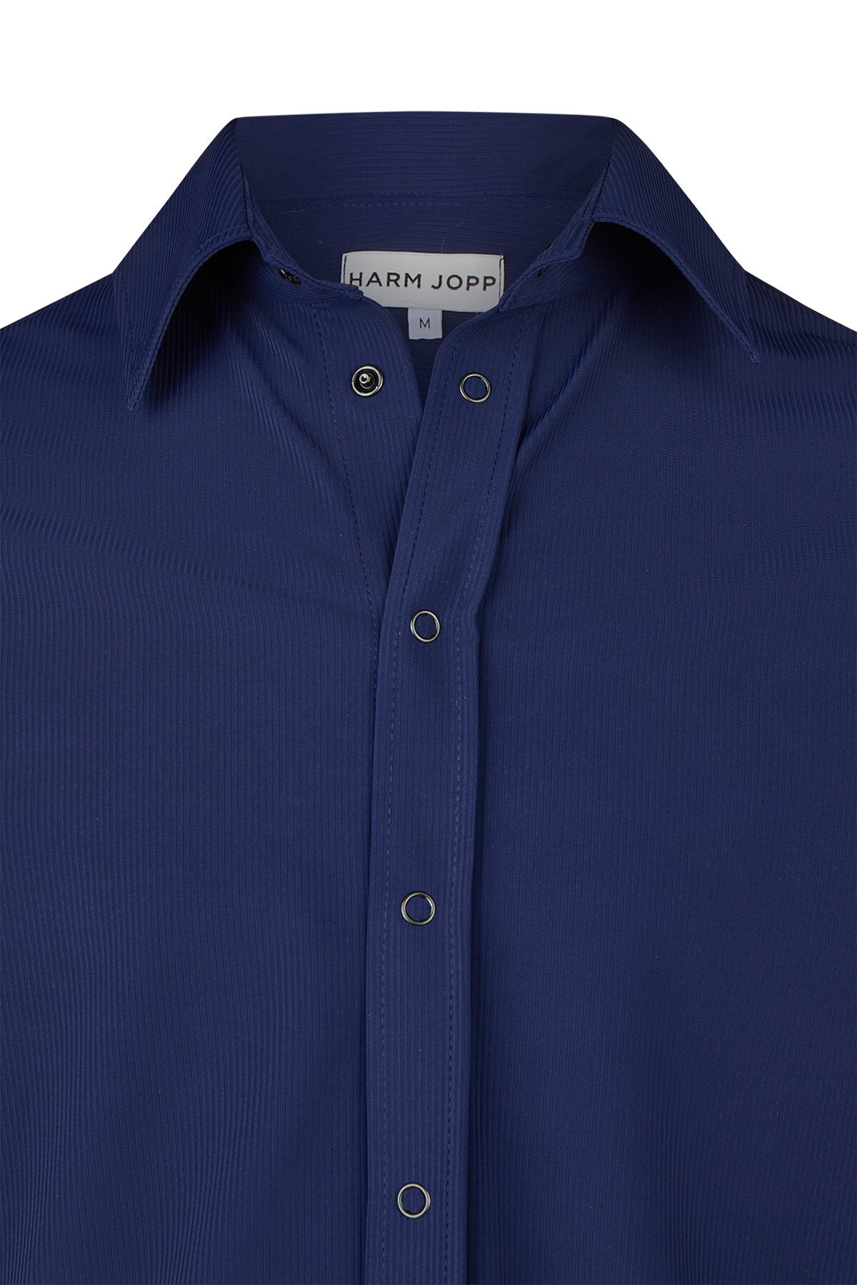 Hemd Rip Dunkelblau von Harm Jopp Jerseys — Stoffdetail, 75% Polyamid, 25% Elasthan