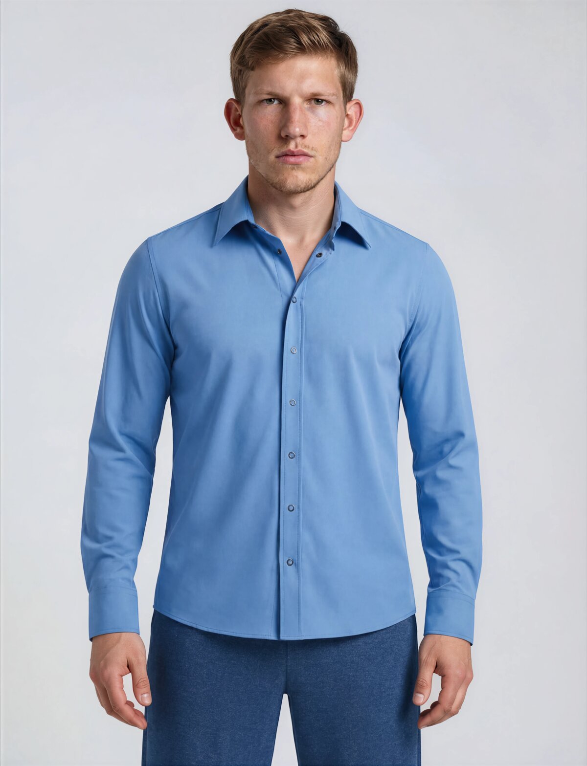 Hemd Sanded Capri von Harm Jopp Jerseys — getragen, Nahaufnahme