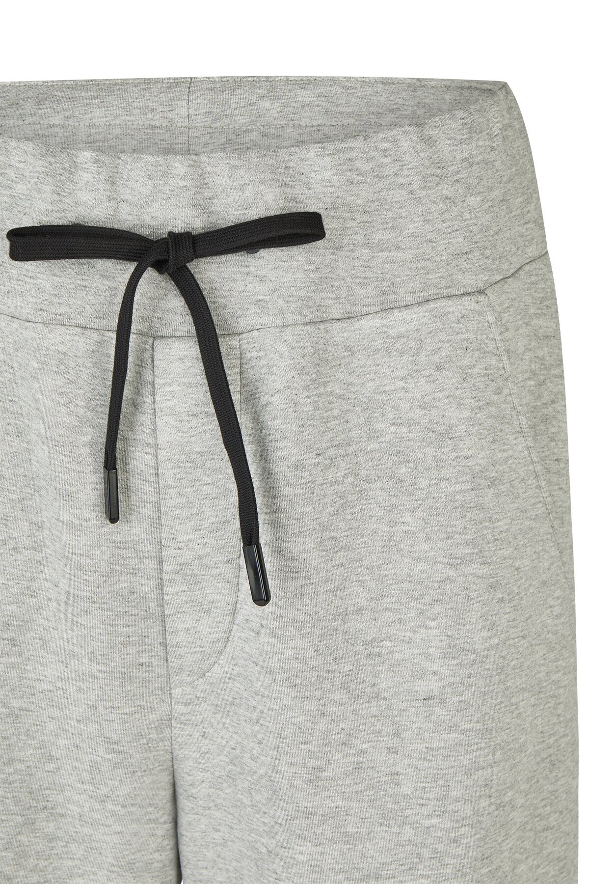 Hose Sweat Hellgrau von Harm Jopp Jerseys — Stoffdetail, 100% Baumwolle