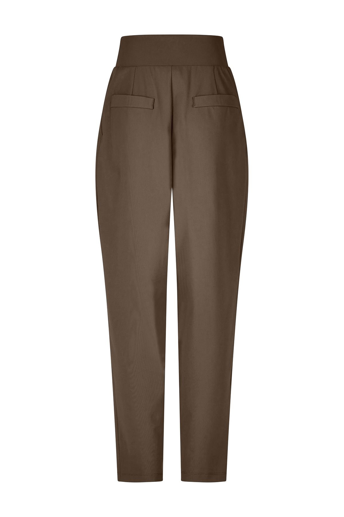 Damen Bundfaltenhose Braun – Bild 2