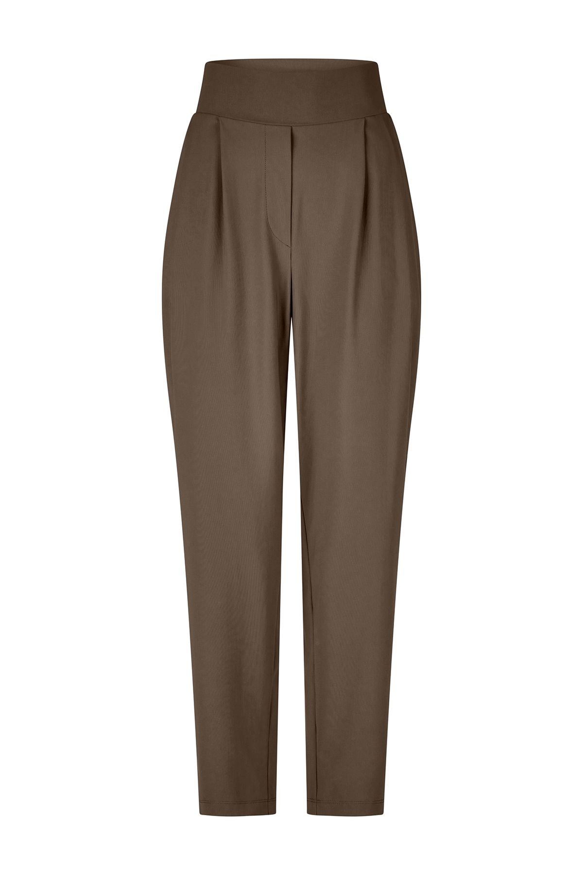 Damen Bundfaltenhose Braun – Bild 3