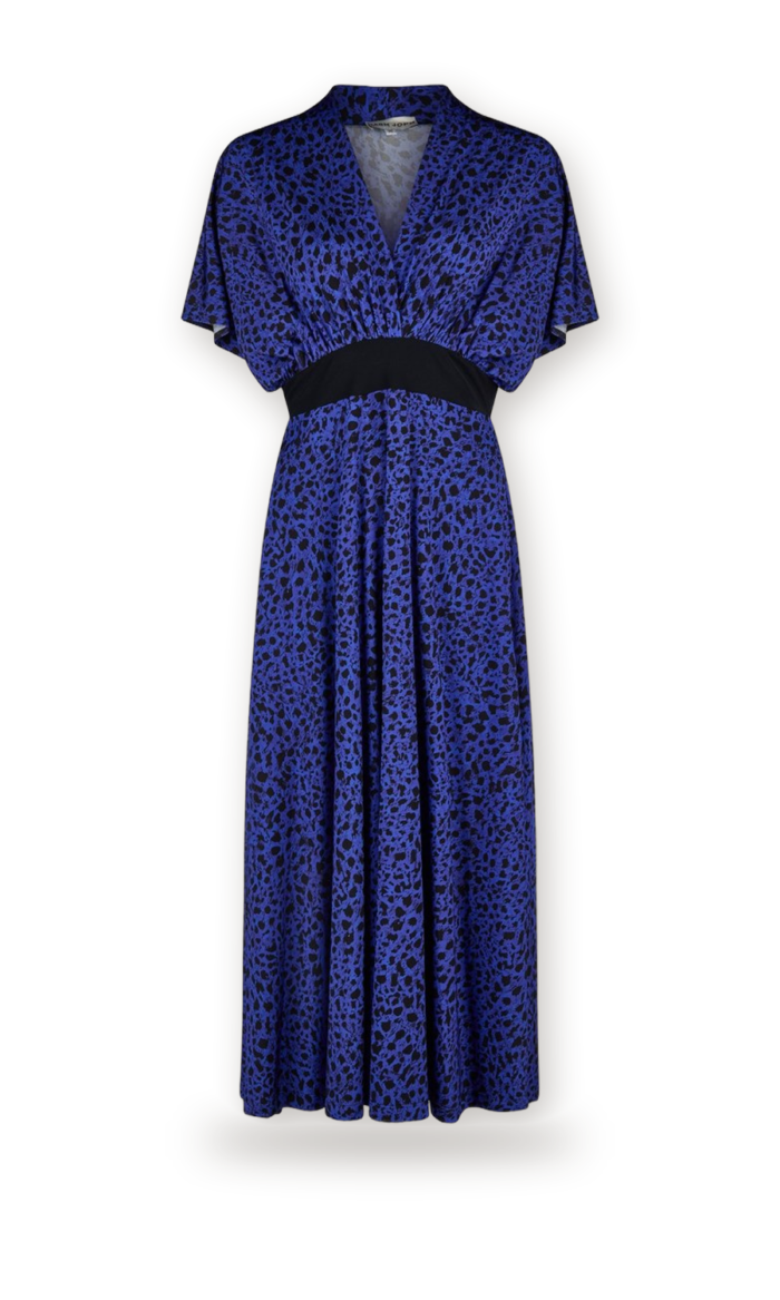 Ladies – Kleid Wickeloptik Royalblau