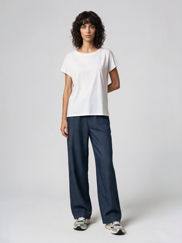Damen Weite Hose Jeansoptik