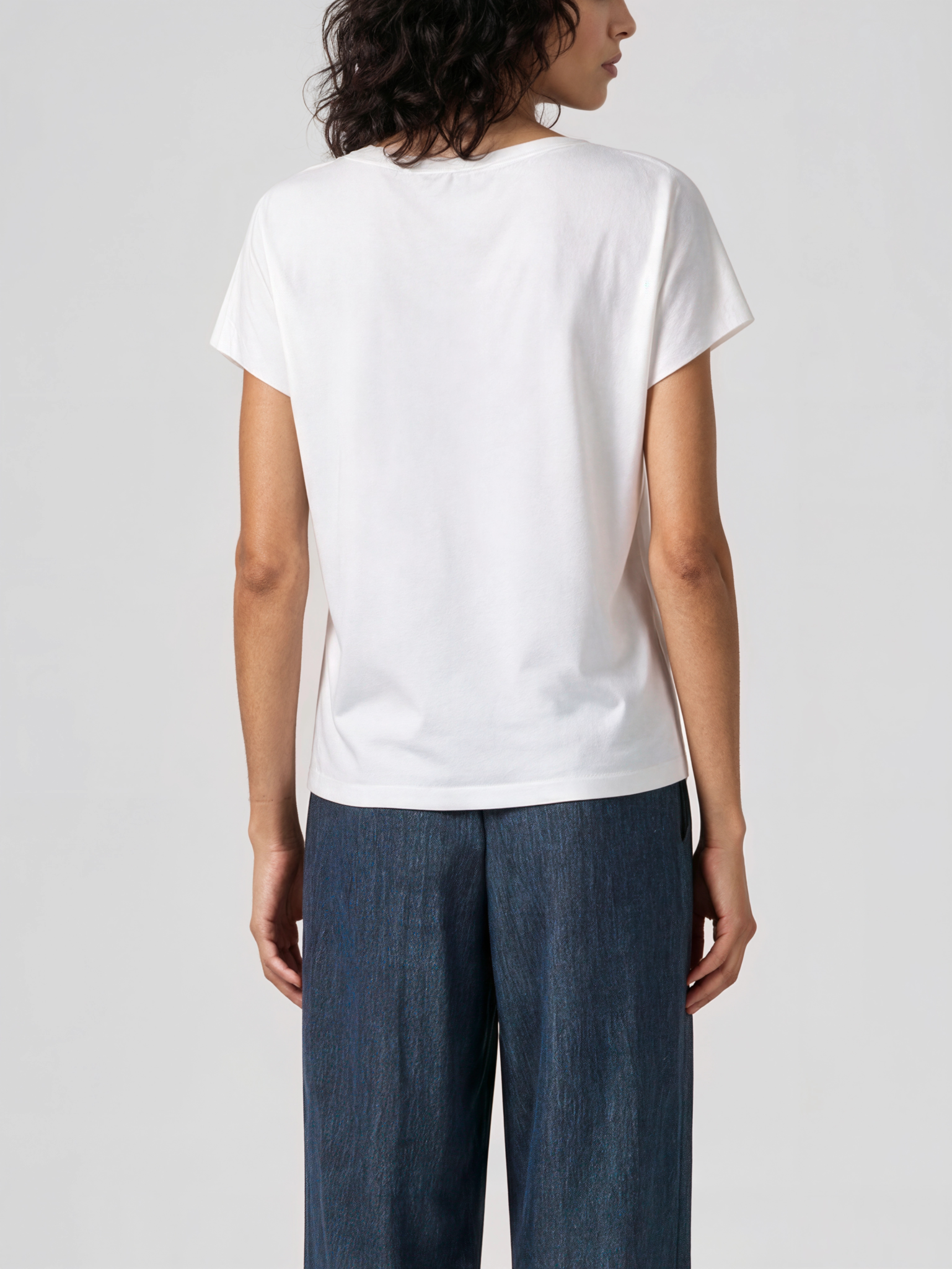 Damen Weite Hose Jeansoptik – Bild 5